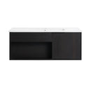 Wall Mounted Floating Bathroom Vanity With Open Shelf & Soft Close Door