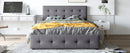 Upholstered Platform Bed With Classic Headboard And Drawers, No Box Spring Needed by HouseOfZazla