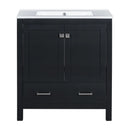 Bathroom Vanity With Single Sink, Combo Cabinet Undermount Sink, Bathroom Storage Cabinet With Two Doors And A Drawer, Soft Closing, Multifunctional Storage, Solid Wood Frame by Unique Piece Furniture