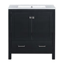 Bathroom Vanity With Single Sink, Combo Cabinet Undermount Sink, Bathroom Storage Cabinet With Two Doors And A Drawer, Soft Closing, Multifunctional Storage, Solid Wood Frame by HouseOfZazla