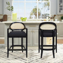 Americana - Mid-Century Modern Cane Back Counter Stool by HouseOfZazla