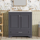 Bathroom Vanity With Sink, Cabinet & 2 Soft Closing Doors & Adjustable Shelf