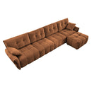 Sofa Set With Ottoman And Pillows, Textured, High Resilience Cushions by HouseOfZazla