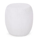 Outdoor Lightweight, Concrete Side Table - Antique White