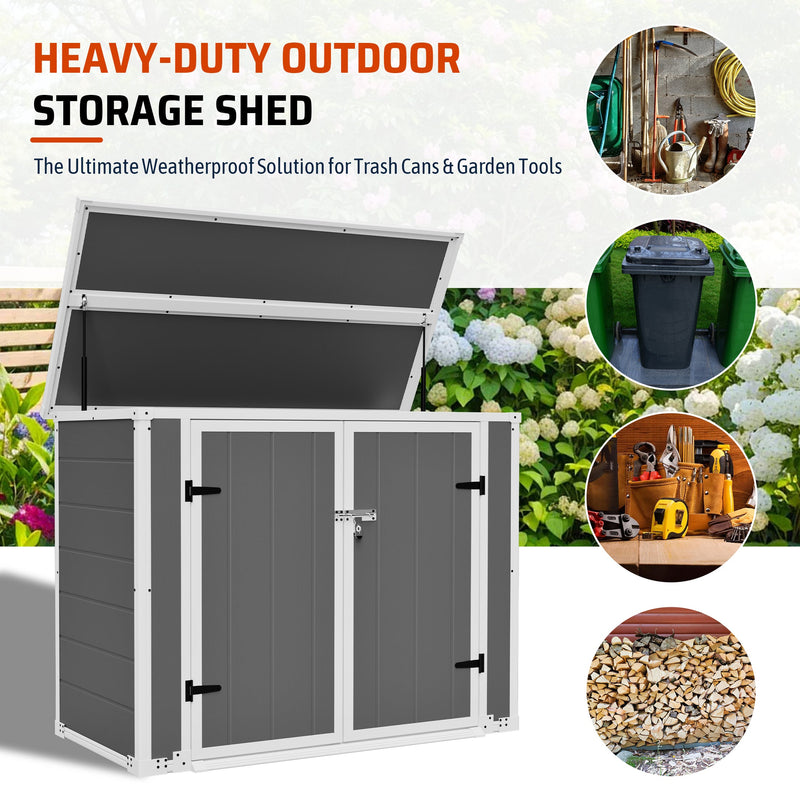 Horizontal Outdoor Storage Shed with Ramp & Hydraulic Lid, photo 5 of 10