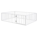 Metal Floor Bed Frame With Fence And Door by Unique Piece Furniture