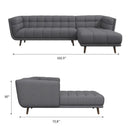 Addison - L Shape Sectional Sofa Tufted by Unique Piece Furniture