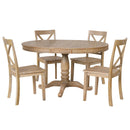 Modern Dining Table Set For 4, Round Table And 4 Kitchen Room Chairs, 5 Piece Kitchen Table Set For Dining Room, Dinette, Breakfast Nook by HouseOfZazla