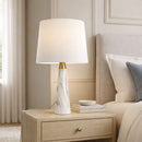 Enclave - Hydro Table Lamp With On / Off Switch Base Shade - Gold / White / White Marble by HouseOfZazla