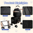 Double Pet Stroller for Small and Medium Dogs and Cats by HouseOfZazla