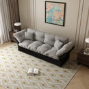 Queen Pull Out, 3 In 1 Convertible Sleeper Tufted Sofa & 2 Soft Pillows by HouseOfZazla