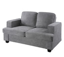 Modern Loveseat, Comfortable 2 Seater Couch With Deep Seating, Loose Back Cushions, Wide Arms by HouseOfZazla