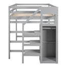 Loft Bed With Built In Storage Wardrobe And Staircase by HouseOfZazla