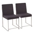 Fuji - Contemporary High Back Dining Chair, Modern Elegance (Set of 2) by HouseOfZazla