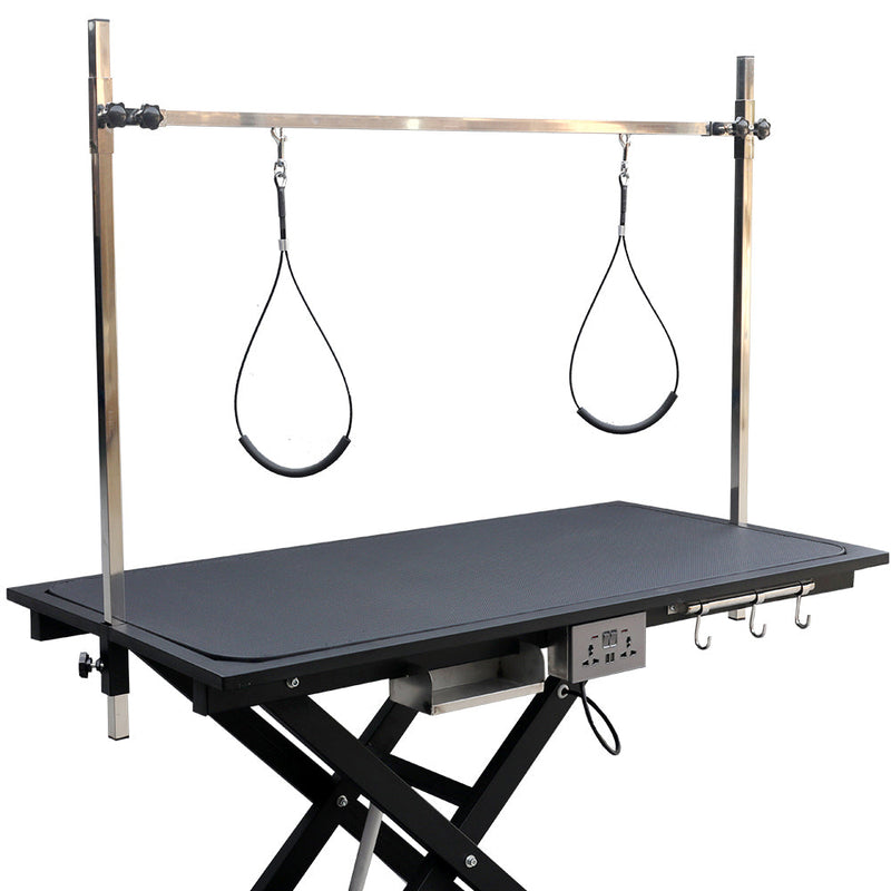 electric pet grooming table, 110V/220V professional groomer recommend super Deluxe electric pet grooming table, 110V/220V professional groomer recommend height adjust from 8 up to 36inch BLACK COLOR