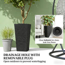 Modern Design Stackable Tapered Planters, Set of 3 Outdoor Planters