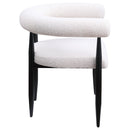 Notting - Upholstered Dining Arm Chair (Set of 2) In And Open C Shaped Backrest - Cream