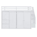 Loft Bed With Built In Wardrobes, Cabinets And Drawers