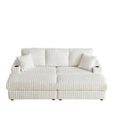 3 Seater Sofa With 2 Ottomans For Living Room by HouseOfZazla