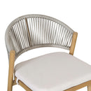 Outdoor 26" Counter Height Metal Frame Counter Stools With Scallop Shaped Backrest & Water Resistant Cushions by HouseOfZazla