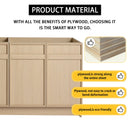 Modern Freestanding Bathroom Vanity with Soft Close Cabinet Doors