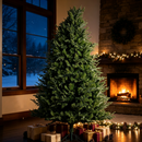 7 Ft Realistic PE/PVC Hybrid Christmas Tree with Fresh Pine Scent