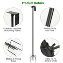 79.92in Bird House Pole Kit Height Adjustable Bird Feeder PoleÊMount Kit Heavy Duty Bird House Pole Set with 5 Prongs Base for Bird House Bird Feeder