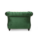 Nexuson Upholstered Chesterfield Chair With Deep Tufted And Nailhead Trim by HouseOfZazla