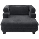 Oversized Chaise Lounge Sofa Bed with Deep Seat and Layered Armrests by HouseOfZazla