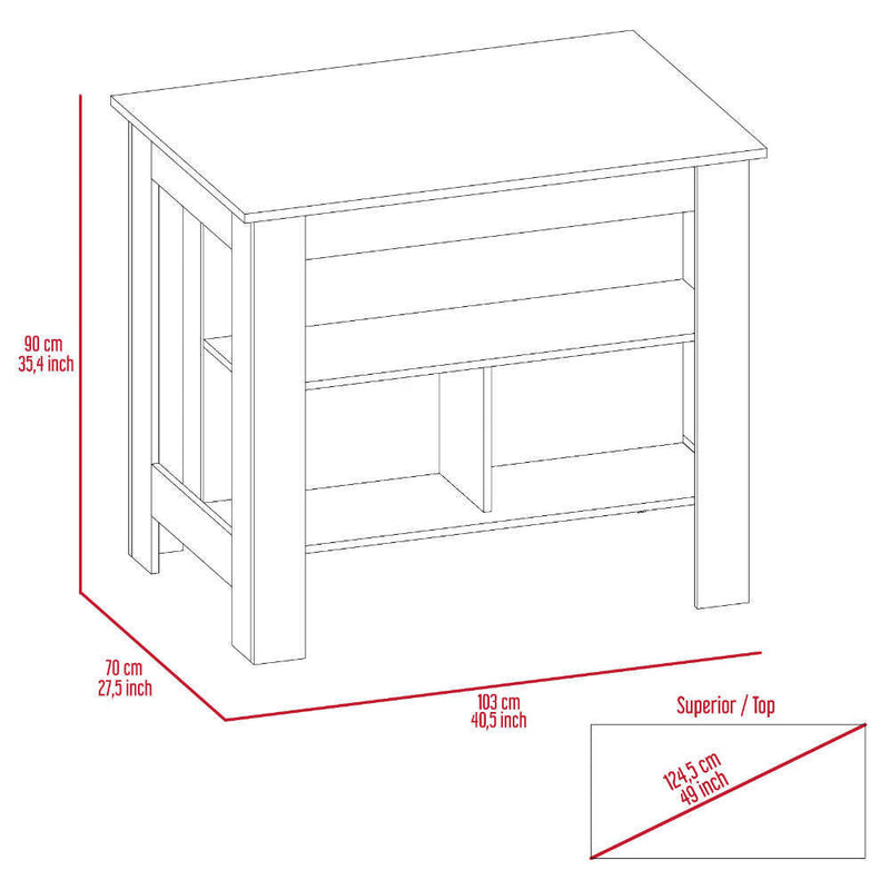 Brookvale 8-Shelf 2-Door 2-piece Kitchen Set, Kitchen Island and Pantry Cabinet Dark Brown