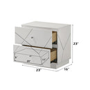 Esther - Nightstand - White / Silver by Unique Piece Furniture