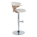 Modern Adjustable Swivel Barstool With Padded Seat Set of 2 by Unique Piece Furniture