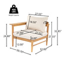 Terassi Outdoor Acacia Wood 4 Seater Sofa