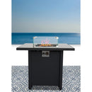 Powder Coated Fire Pit With Top - Black