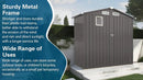 6X3.5FT Compact Metal Outdoor Storage Shed with Peaked Roof and Lockable Door, Gray, by Montret