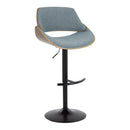 Fabrizzi - Mid Century Modern Adjustable BarStool With Rounded T Footrest (Set of 2) by HouseOfZazla