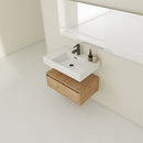 Wall Mounted Bathroom Vanity With Resin Sink And Soft Close Drawer In Imitative - Imitative Oak by HouseOfZazla