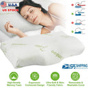 Bamboo Memory Foam Sleep Pillow with Cervical Support by LJGDeals