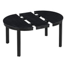 5-Piece Multifunctional Dining Table Set, Farmhouse Dining Set with Extendable Round Table,Two Small Drawers and 4 Upholstered Dining Chairs for Kitchen and Dining Room (Black)