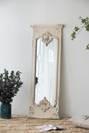 Full Length Mirror With Solid Wood Frame, Floor Mirror For Living Room Bedroom Entryway - White by Unique Piece Furniture