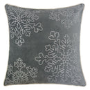 Gray Velvet Holiday Throw Pillow 20x20