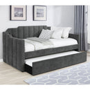 Pressley - Twin Daybed With Trundle - Charcoal by HouseOfZazla