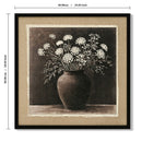 Artistic Path Abstract Flower Bouquet Wall Art - Ancient White by HouseOfZazla