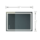 Bathroom Vanity Rectangle Mirror With Front Lighting, Anti Fog, Dimmable, Smart Memory Function by Unique Piece Furniture