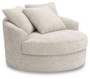 Cuddle Plush - Oversized Swivel Accent Chair - Arctic