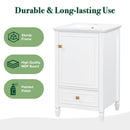 20" Bathroom Vanity with Ceramic Sink and Storage Cabinet