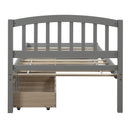 Platform Storage Bed Wood Bed Frame With Two Drawers And Headboard by HouseOfZazla