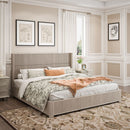 Platform Bed Frame With Headboard, Floor Standing Design by HouseOfZazla