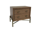 2 Drawer Nightstand With USB - Latte by HouseOfZazla