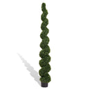 Artificial Outdoor UV Resistant Plastic Boxwood Topiary Spiral Tree by HouseOfZazla